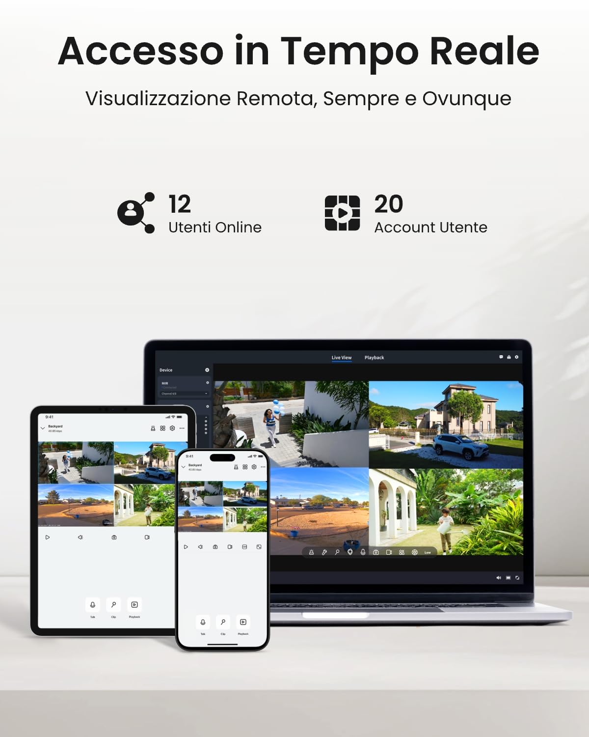 Reolink NVR PoE 8 Canali, Videoregistratore Cablato Supporta 16MP/12MP/4K/5MP/4MP, Accesso Locale e Remoto, Capacità Espandibile a 16TB, Videosorveglianza Registrazione 24/7, HDD non incluso, RLN8-410