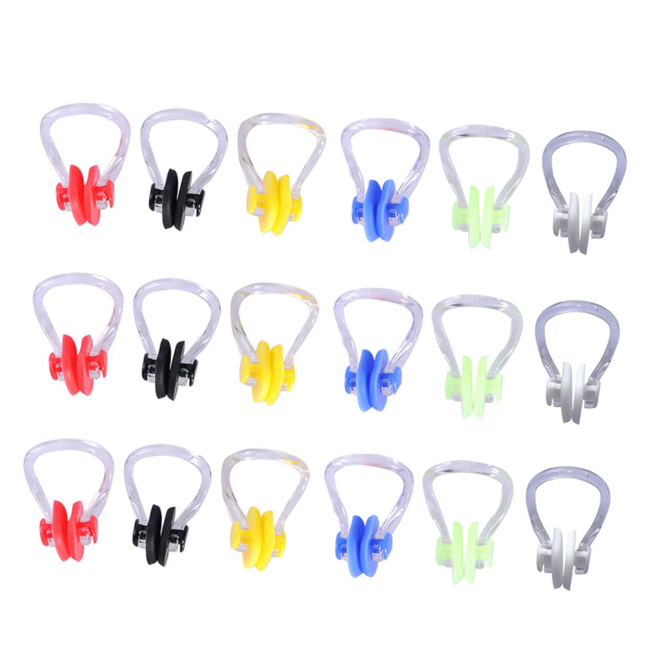 VICASKY 20Pcs Mixed Color Nose Clips Nose Protectors for Swimmers Comfortable and Wear Resistant Nose Plugs Swimming Accessories for All Ages