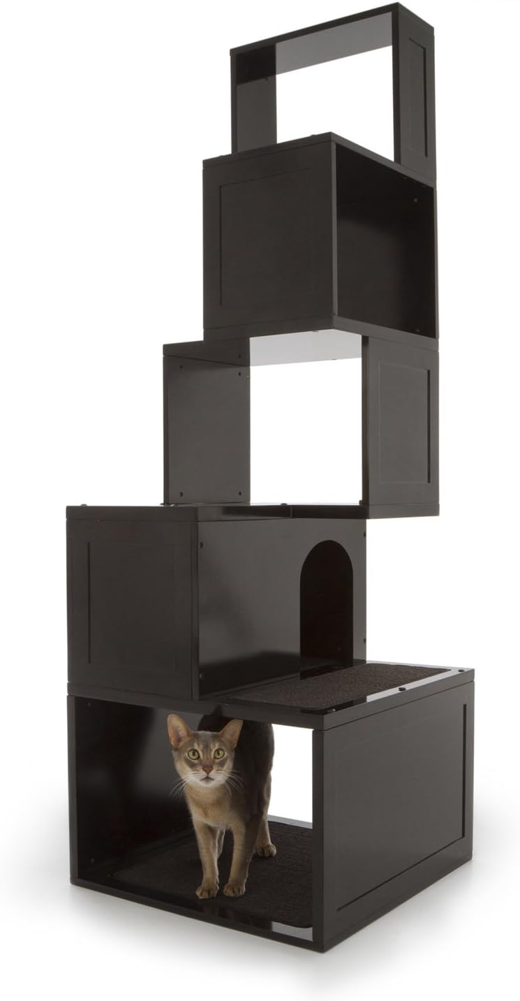 DESIGNER PET PRODUCTS The Sebastian Modern Cat Tree in Black