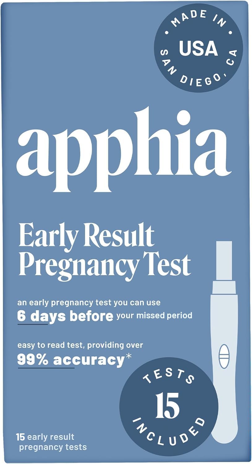 Apphia Early Detection Pregnancy Test | Midstream Pregnancy Test | hCG Test Strips | Get Results 6 Days Sooner – Made in The USA (1 Count (Pack of 15))