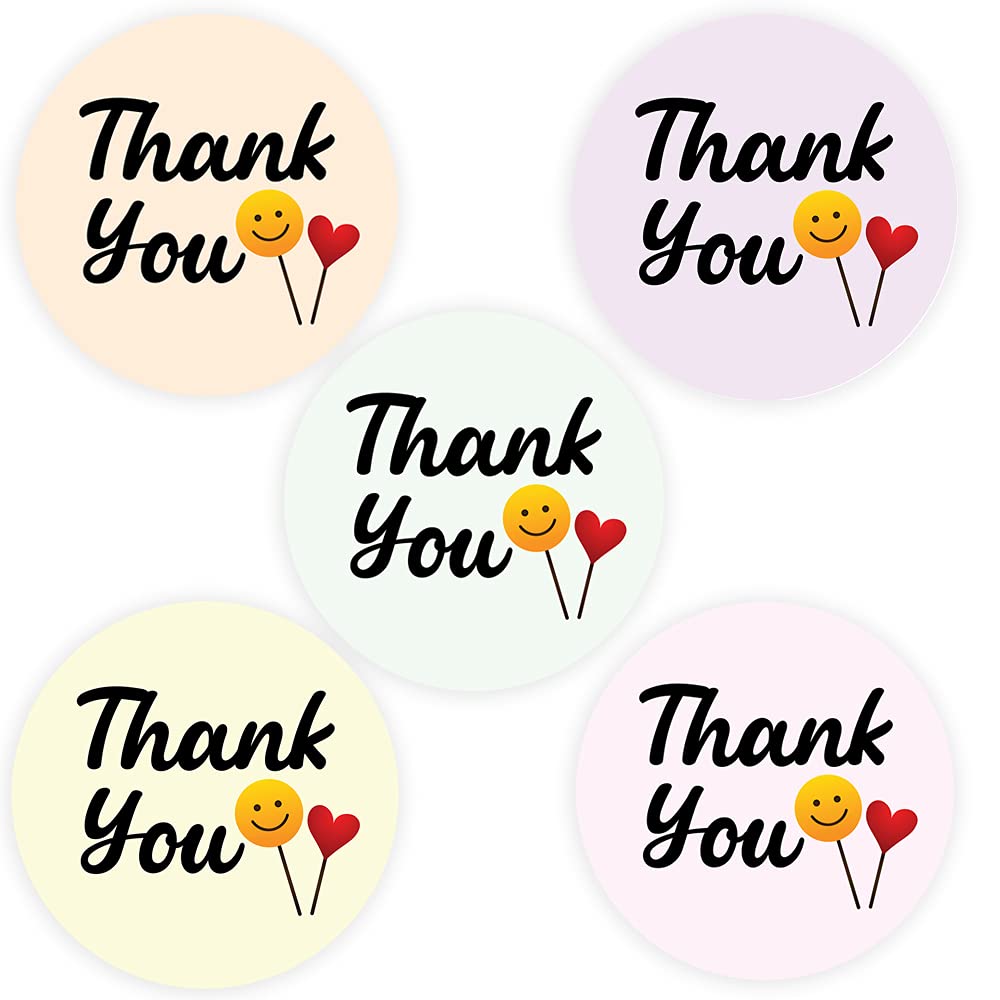Packwith Multicolor Thank You Scrapbook Stickers Thankyou Sticker Small Business With (Size 30 Mm) Pack Of 40 Waterproof Stickers For Business And Multi Purpose Packwith® #P1002