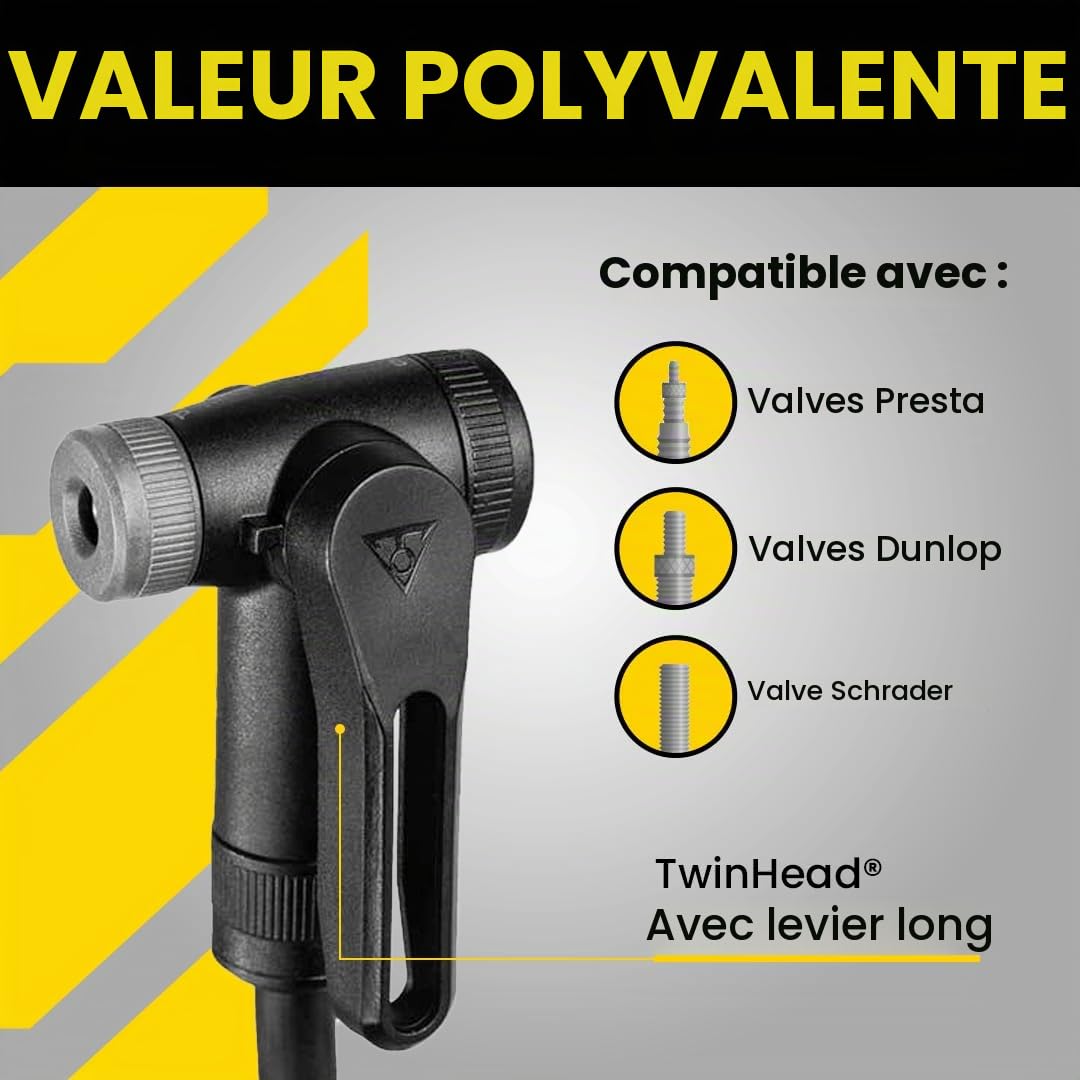 Topeak Joe Blow Sport III Pompe à Pied Haute Pression