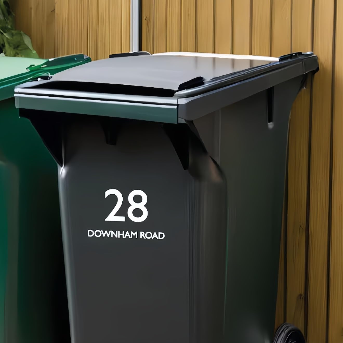4 X Decalcomanie Personalizzate Impermeabili Per Bidoni Della Spazzatura, Adesivi Con Indirizzo Personalizzato Per Spazzatura, Vinile Con Adesivo, L'uso All'su Bidoni Di Plastica E Metallo