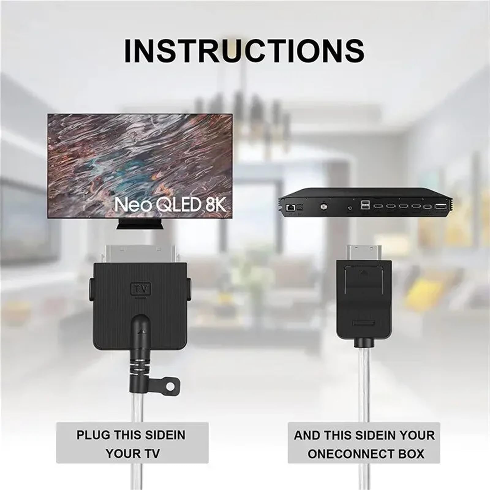 Câble de Connexion TV BN39-02688A Compatible avec Samsung QN75QN800AFXZA