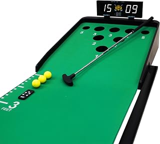 Izzo Golf Putter Clash Electronic Putting Game – Digital Scoreboard & 4 Game Modes, Indoor Outdoor Golf Game for Adults, 11 ft Putting Green Mat, Golf Gifts for Men, Putter & Balls Included