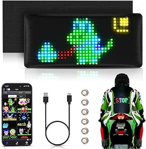 Azonee Rechargeable Mini LED Sign, 7.2''x3.4 Wireless Bluetooth LED ...