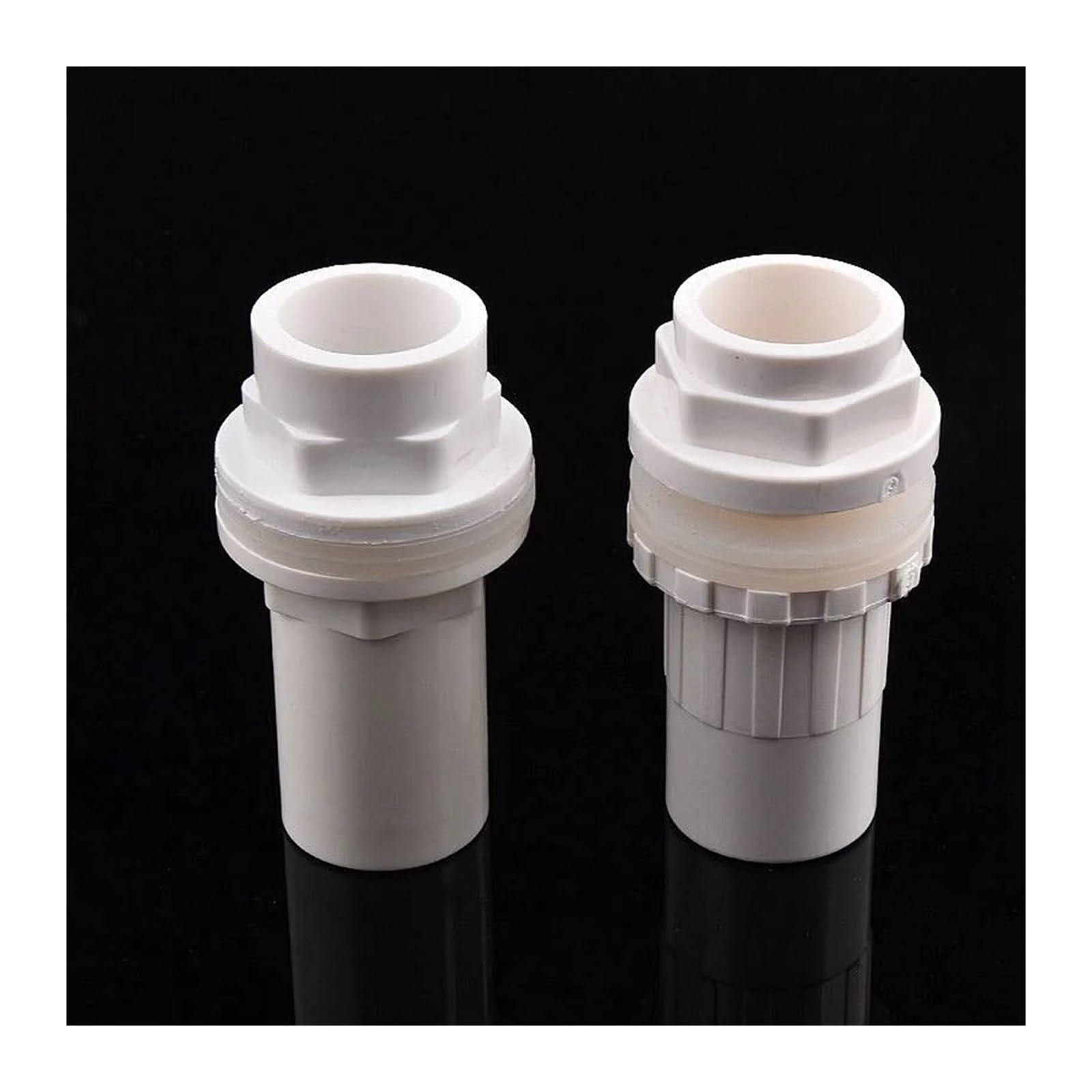 Tuyau en PVC blanc 20~50mm, connecteurs coudés directs à 90 °, Joints de débordement épais for Aquarium, raccord vidange Convient pour l'irrigation(Style 6,40mm(1Pc))