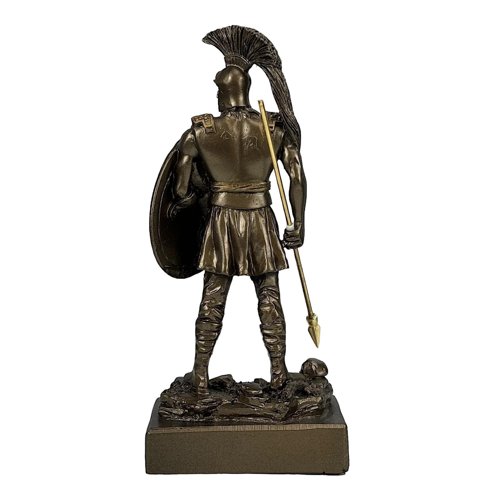 Statua greca del dio della guerra di Ares Marte – Scultura in alabastro fuso fatta a mano in Grecia, figura mitologica guerriero stile bronzo decorazione per la casa 18 cm (7,09 in)