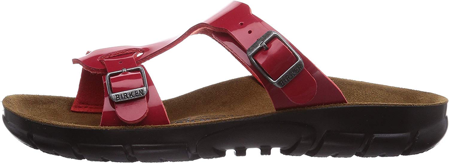 BIRKENSTOCK Classic Saragossa Birko-Flor, damskie sandały z paskiem na kostce, z obcasem klinowym