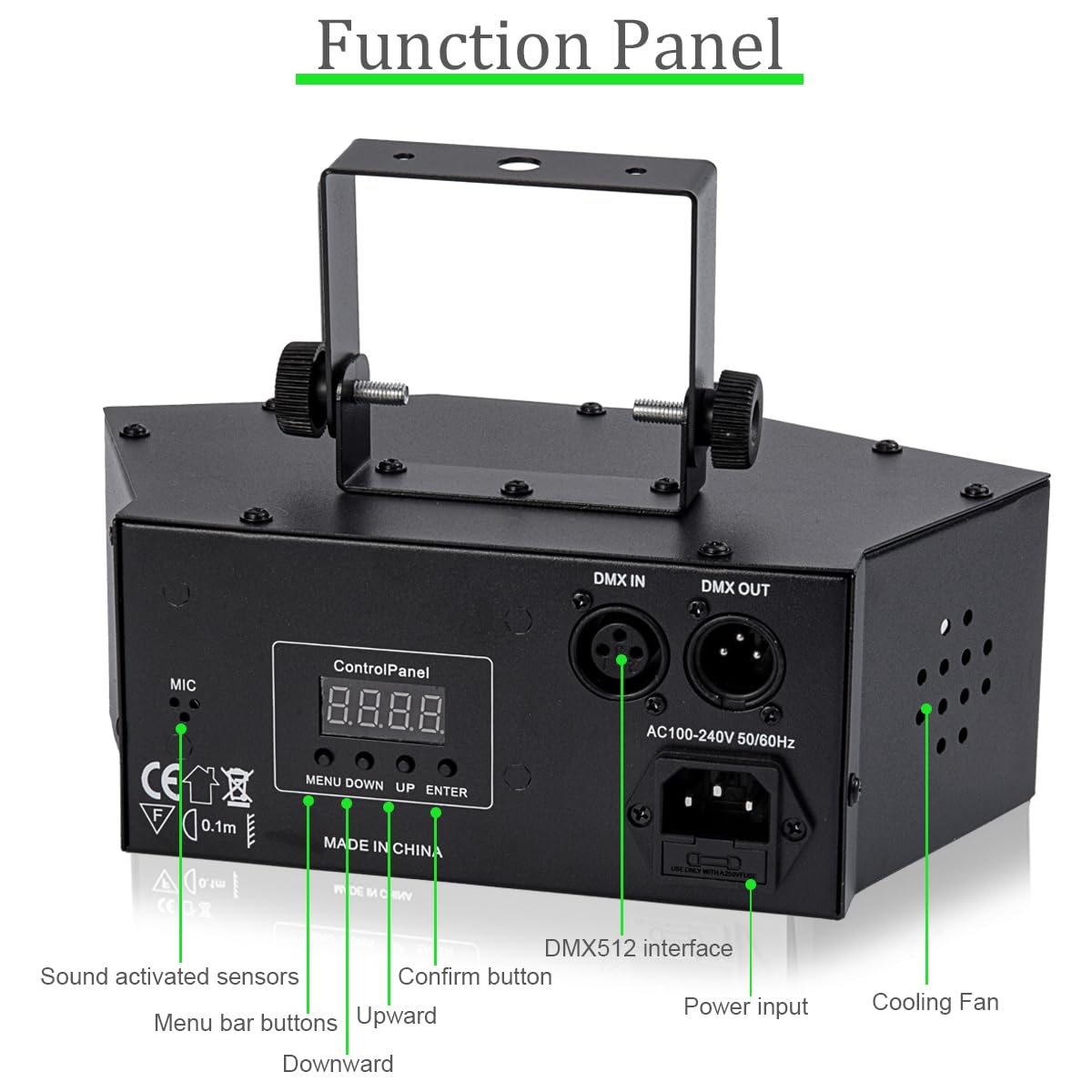 BUCLHOZ - Bola de discoteca para fiesta de DJ, soporte DMX512 y activada por sonido, iluminación estroboscópica LED para fiestas, pista de baile, cumpleaños, rave, bar, karaoke, karaoke, Navidad