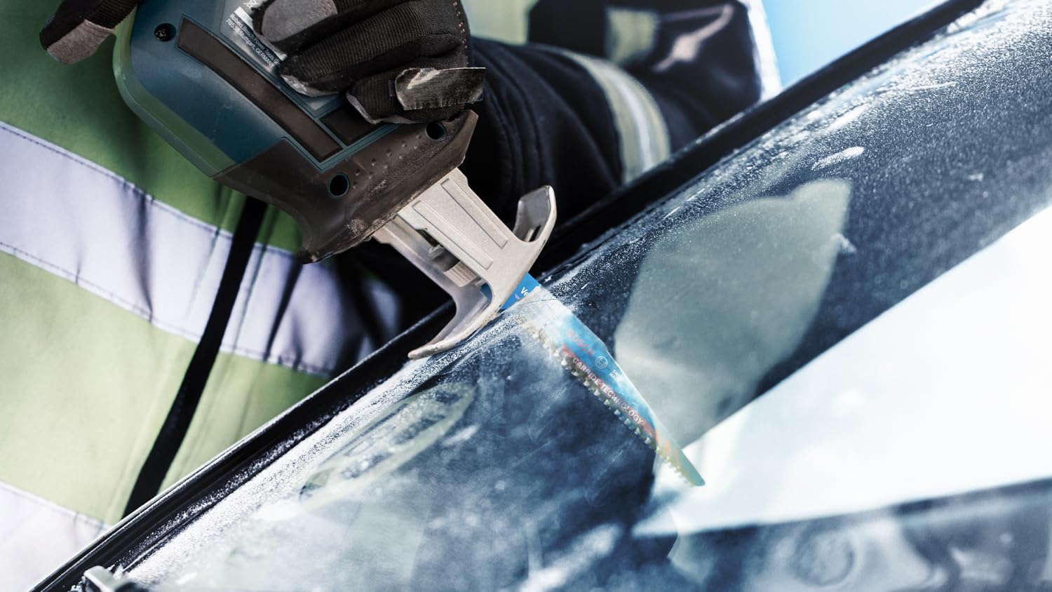 Bosch Professional 1x Hoja de sierra sable Expert `Vehicle Rescue` S 957 CHM (para Vidrio, Acero resistente, Longitud 150 mm, accesorios Sierra sable)