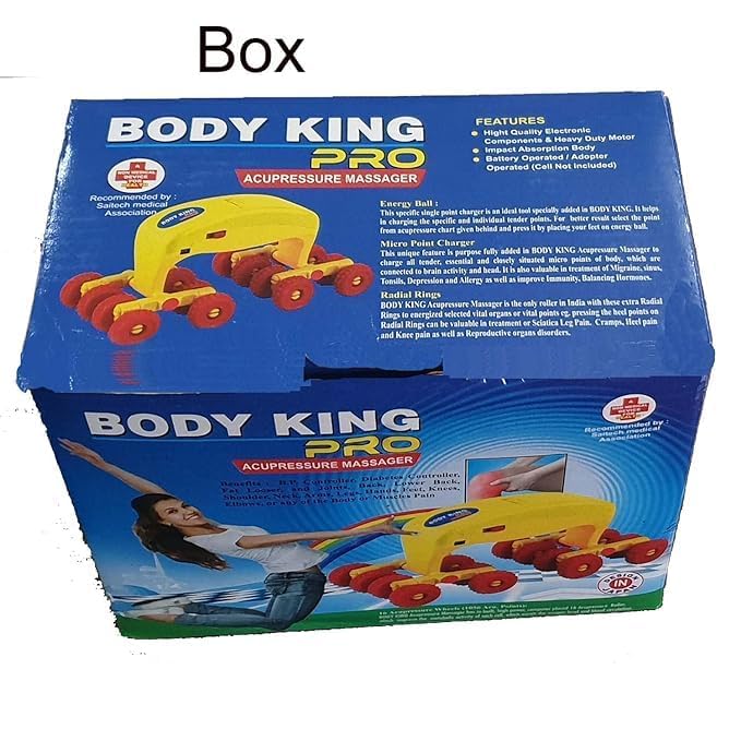 Body King Pro Acupressure Battery Powered Massager Acupressure Doctor points Total Health Care, Relax Comfortably Massager Roller (Red, Yellow) Body King Pro Acupressure Battery Powered Massager Acupressure Doctor points Total Health Care, Relax Comfortably Massager Roller (Red, Yellow)