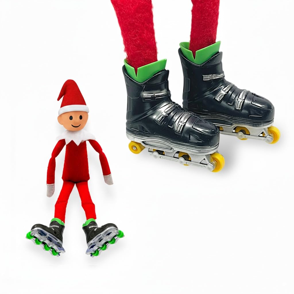 Naughty Elf Roller Skates - The Shelf Shack Elf Accessories - Funny Elf Prop Joke Idea