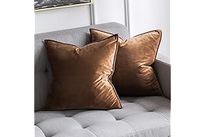 MIULEE Pack of 2 Decorative Velvet Bolster Pillow Covers