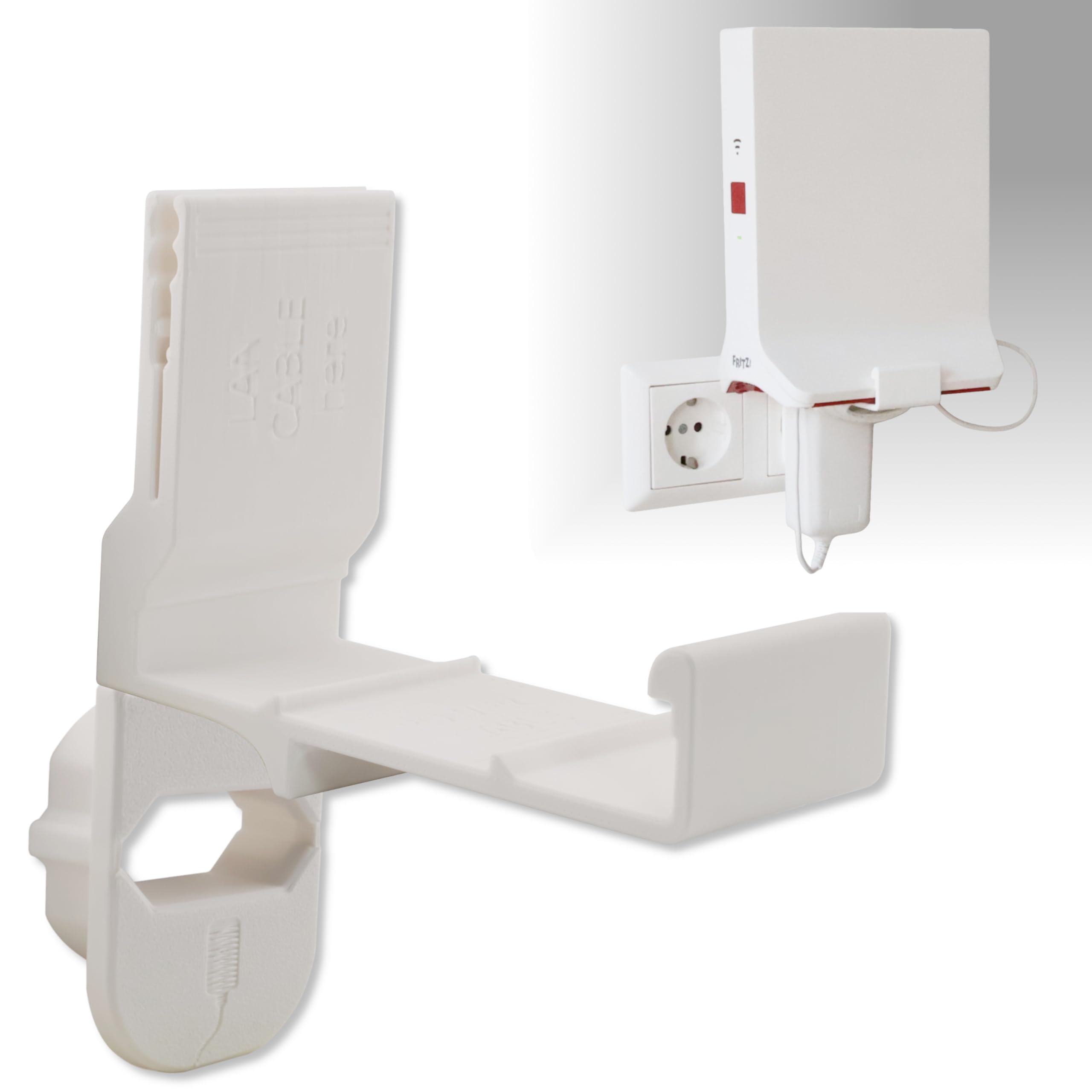 Wandhalterung Steckdose passend für Fritz!Repeater 3000AX & 6000 Steckdosenhalterung AVM Repeater WLAN Verstärker Fritz ohne Bohren