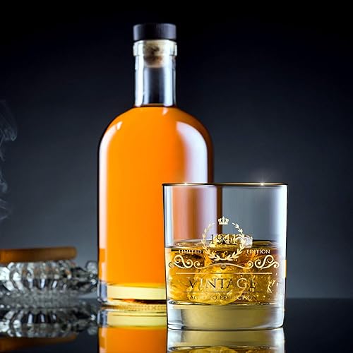 Miniatura 6 de Vasos de whisky 1941, regalos de cumpleaños número 83 para mujeres, hombres, damas de honor, regalo del día de la madre, regalo del día del padre,