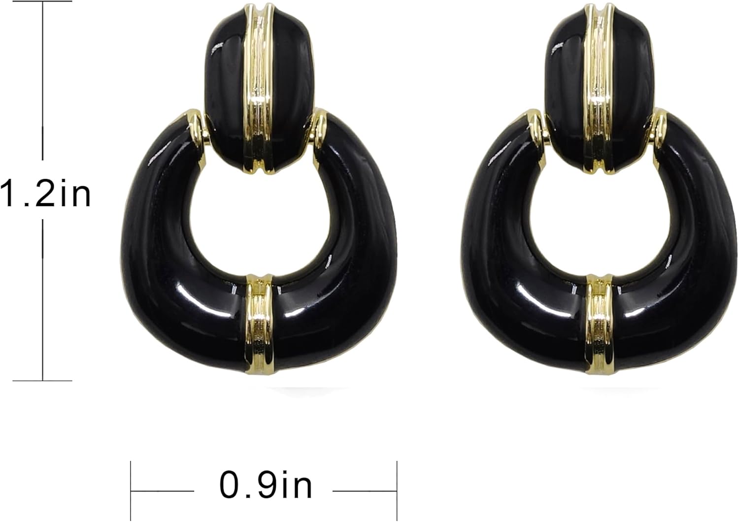 Black White Earrings for Women Teen Gifts Dangle Drop Fashion Geometric Statement Jewelry - Image 5