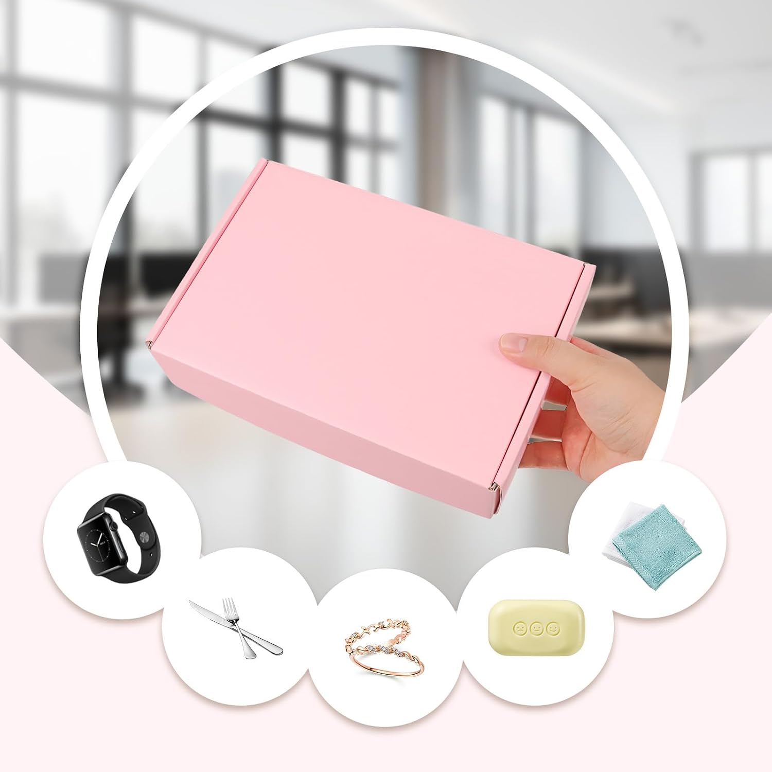 FORBFAN 9x6x2 Inch Pink Shipping Boxes, 30-Pack Mailing Boxes for Small Business, Corrugated Cardboard Box for Shipping, Packaging image 5