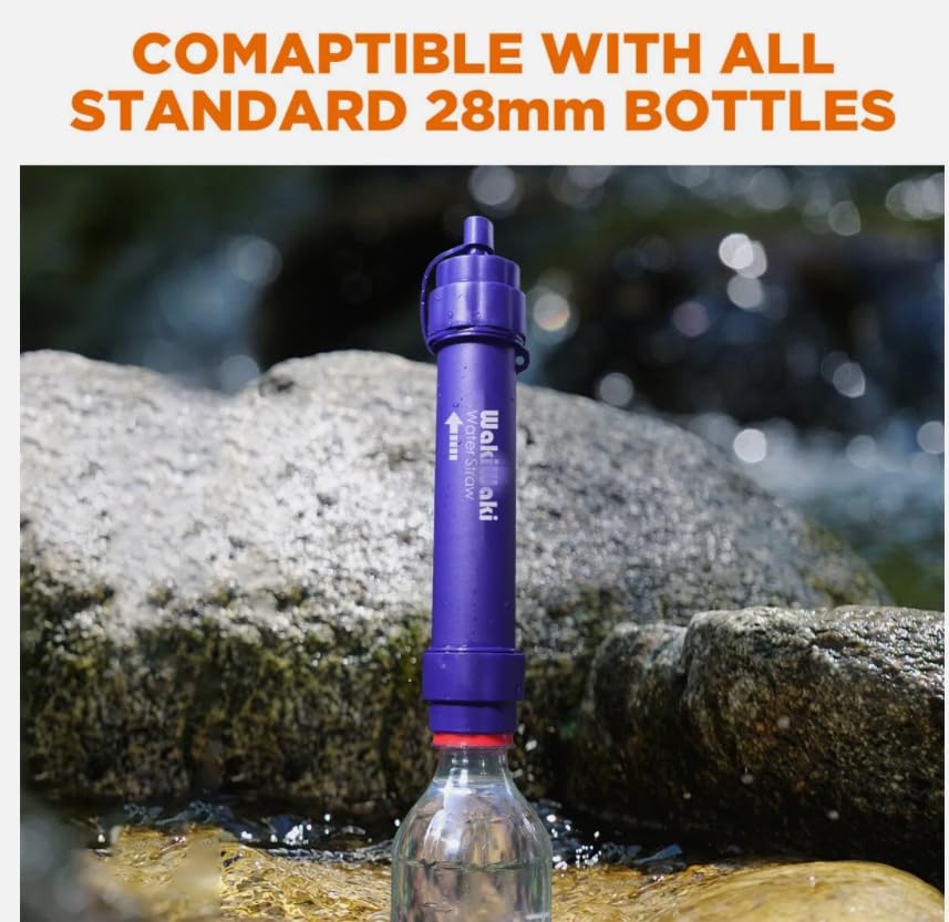 Gravity Water Filter Straw 6L,Survival Camping Water Filtration Purifier System