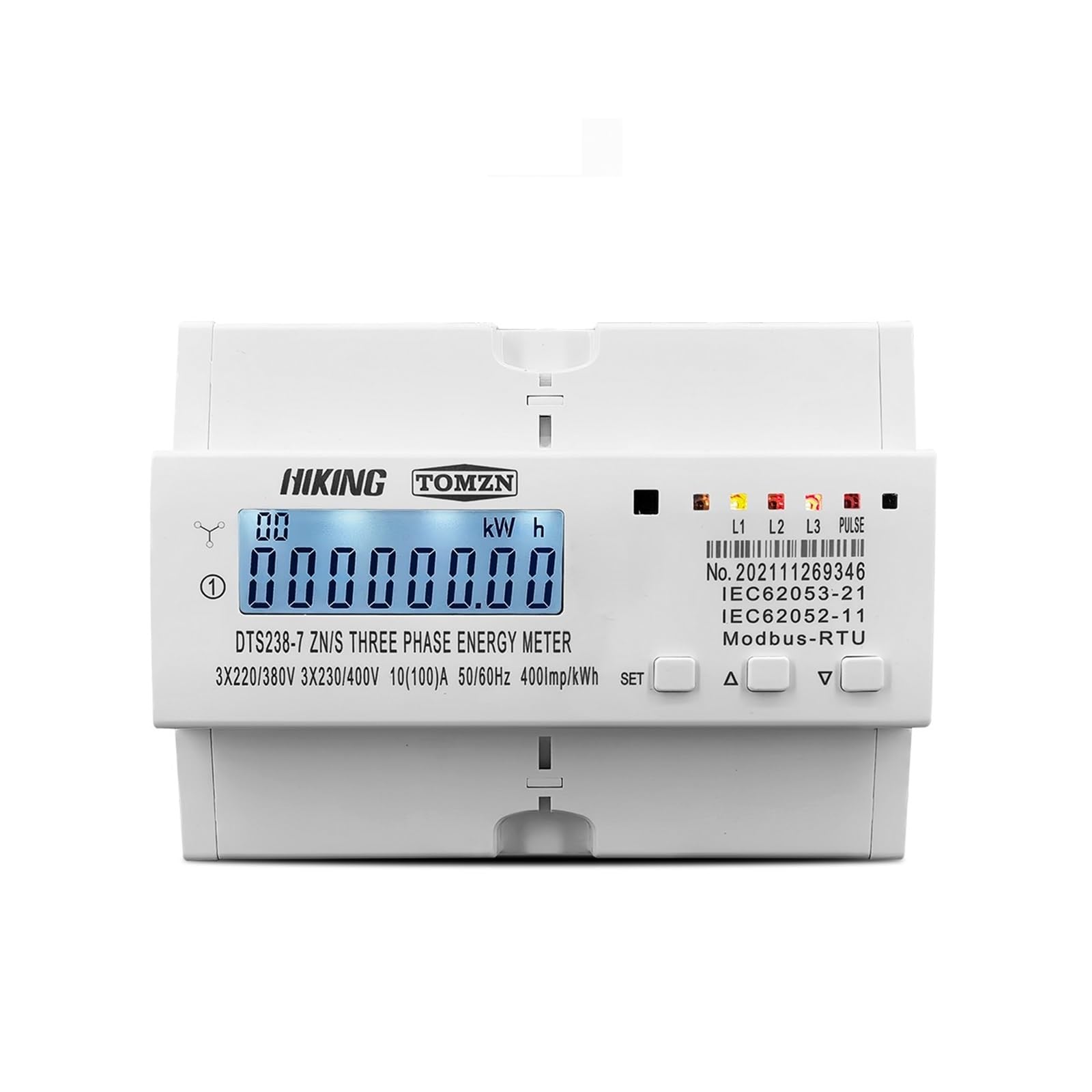 Compteur watt-heure triphasé DTS238-7 avec voltmètre ampèremètre RS485 400V