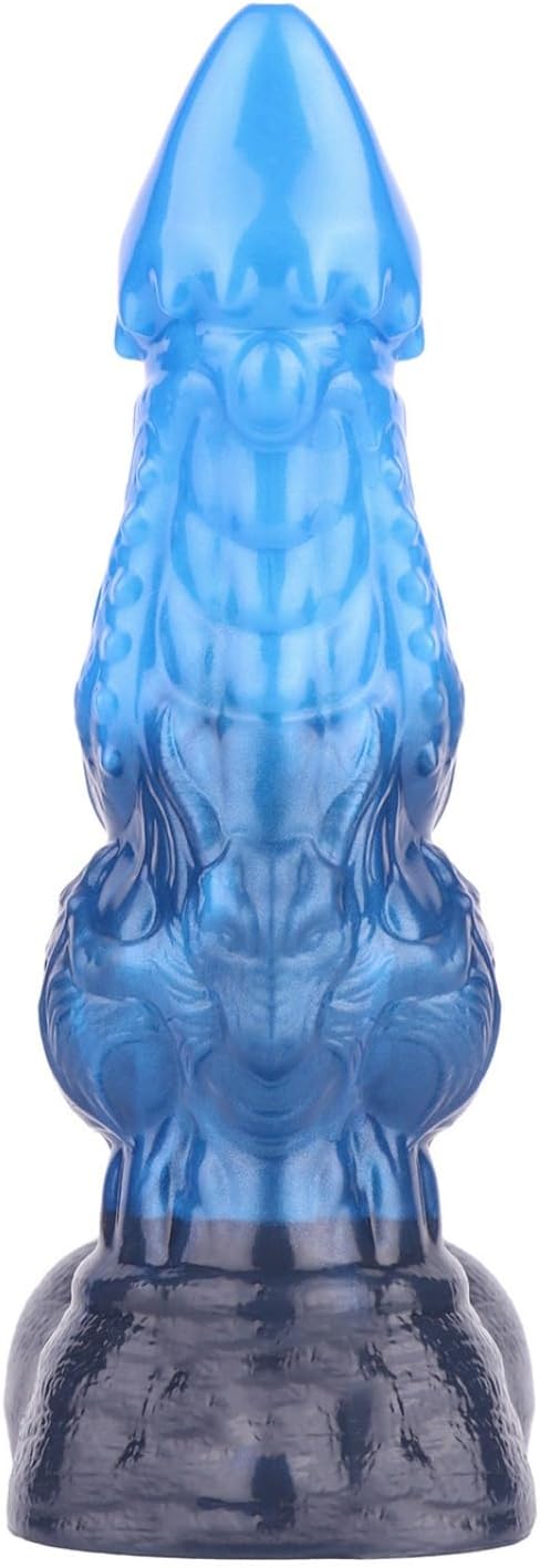 2 Knots Monster Curved G Spot Dildo, 8.22in Anal Prostate Dildo Suction Cup Realistic Double Layer Silicone Adult Sex Toy