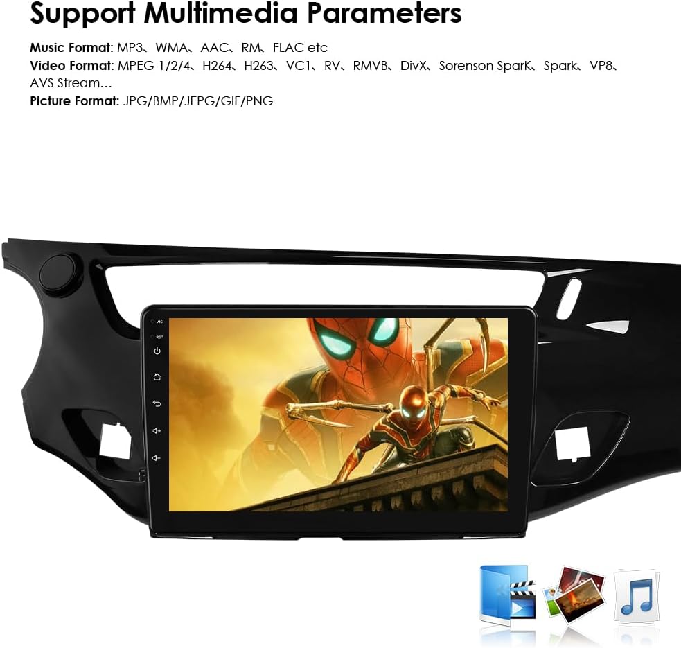 Multimedia playback interface on car stereo