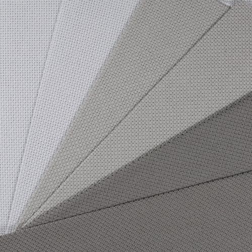 Image of KCS 6 pc of 12 inch x 18 inch (30cmx45cm) 14CT Counted Cotton Aida Cloth Cross Stitch Fabric (Light Grey+Medium Grey+Dark Grey)