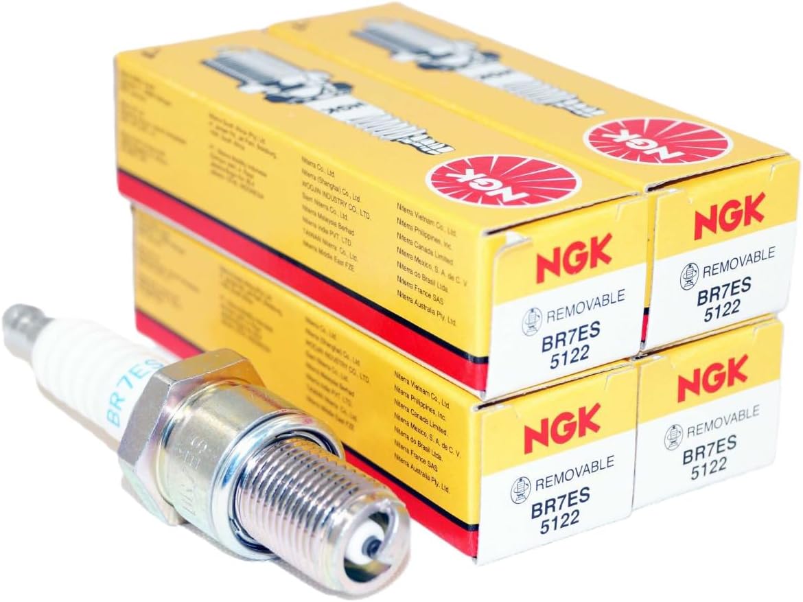 5122 Nickel Spark Plugs BR7ES Compatible with (4 Pack)