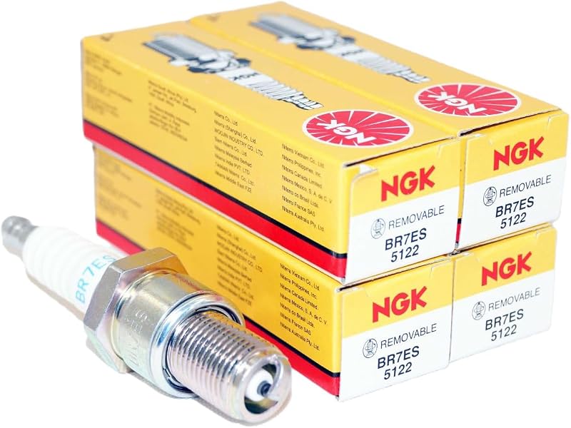Velas de ignição NGK BR7ES 5122 de níquel – Kit com 4 unidades