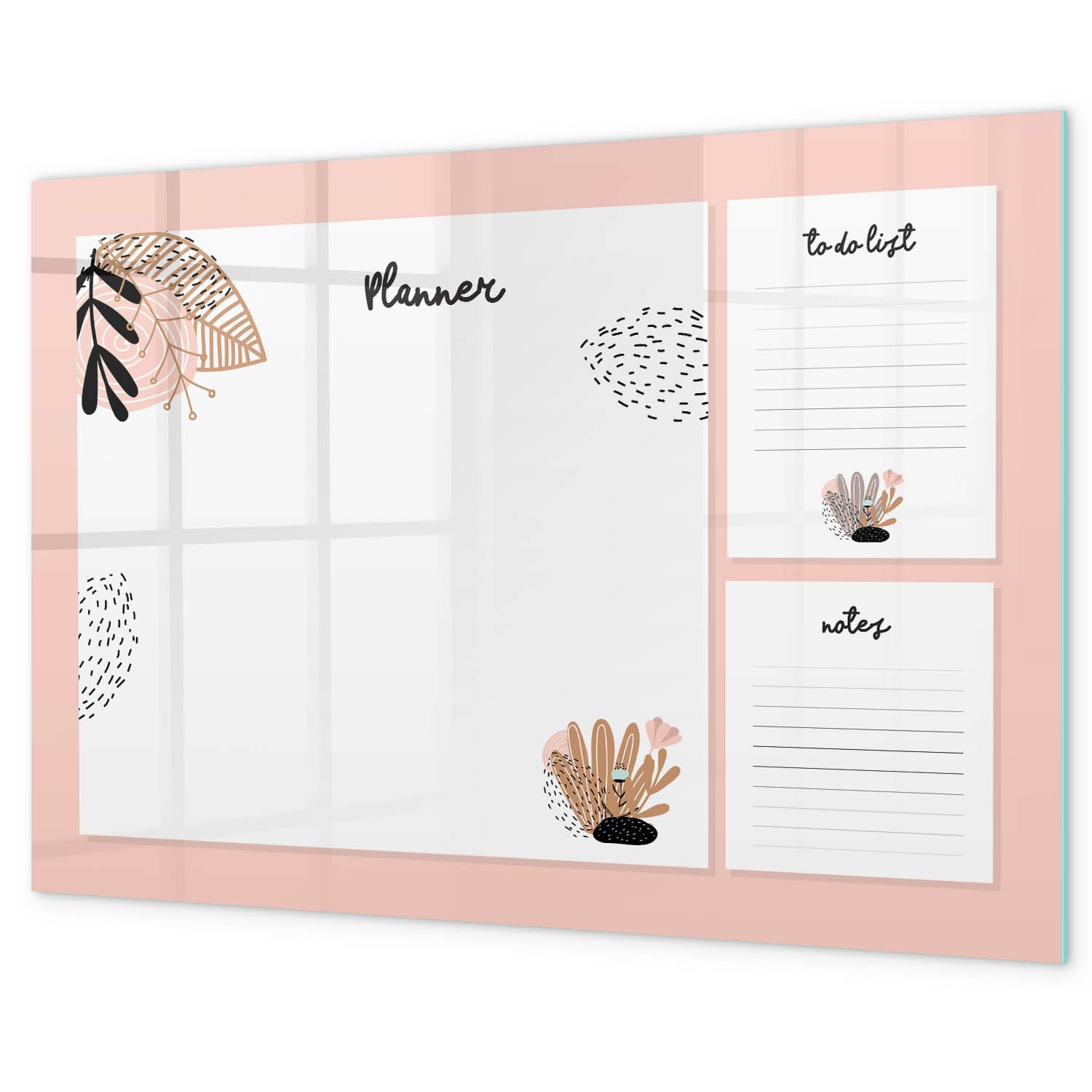 Lavagna magnetica per ufficio 90x60 cm | Note dell'agenda