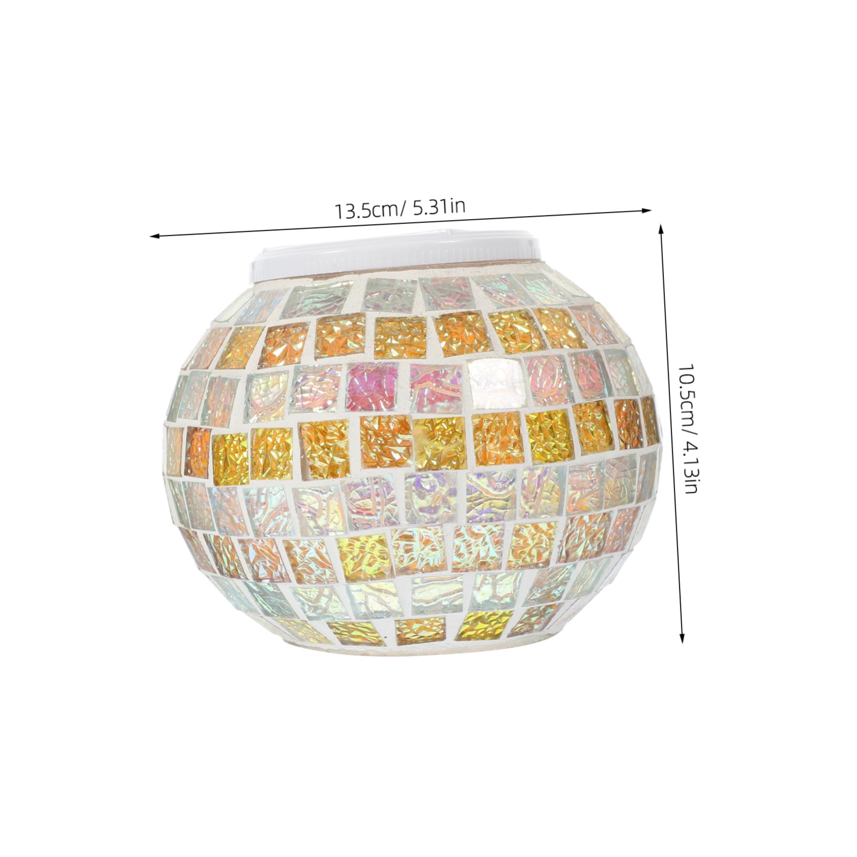 Generic Garden Solar Lights Mosaic Lantern Elegant Decorative Outdoor Lighting Ornament