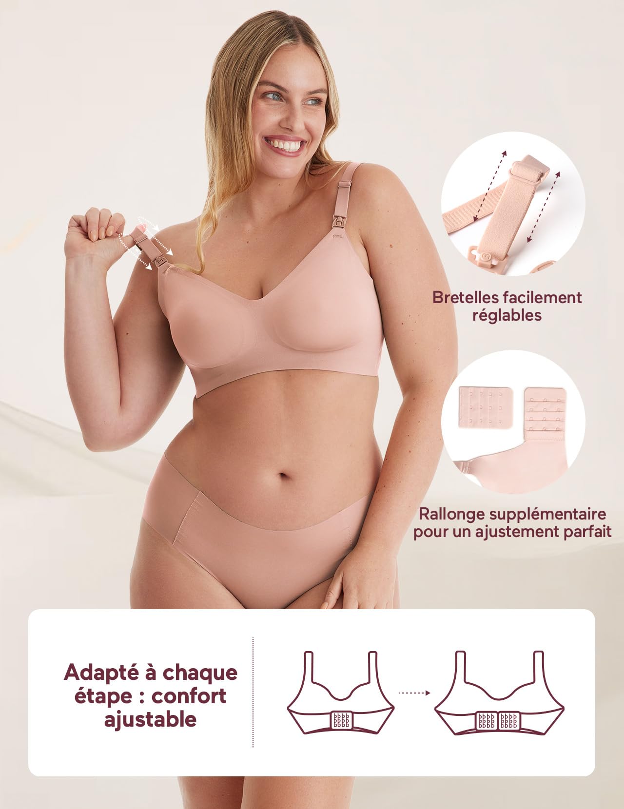 momcozy Soutien-Gorge Allaitement, sans Couture brassière Allaitement, Confort Soutien-Gorge sans Armature - 5