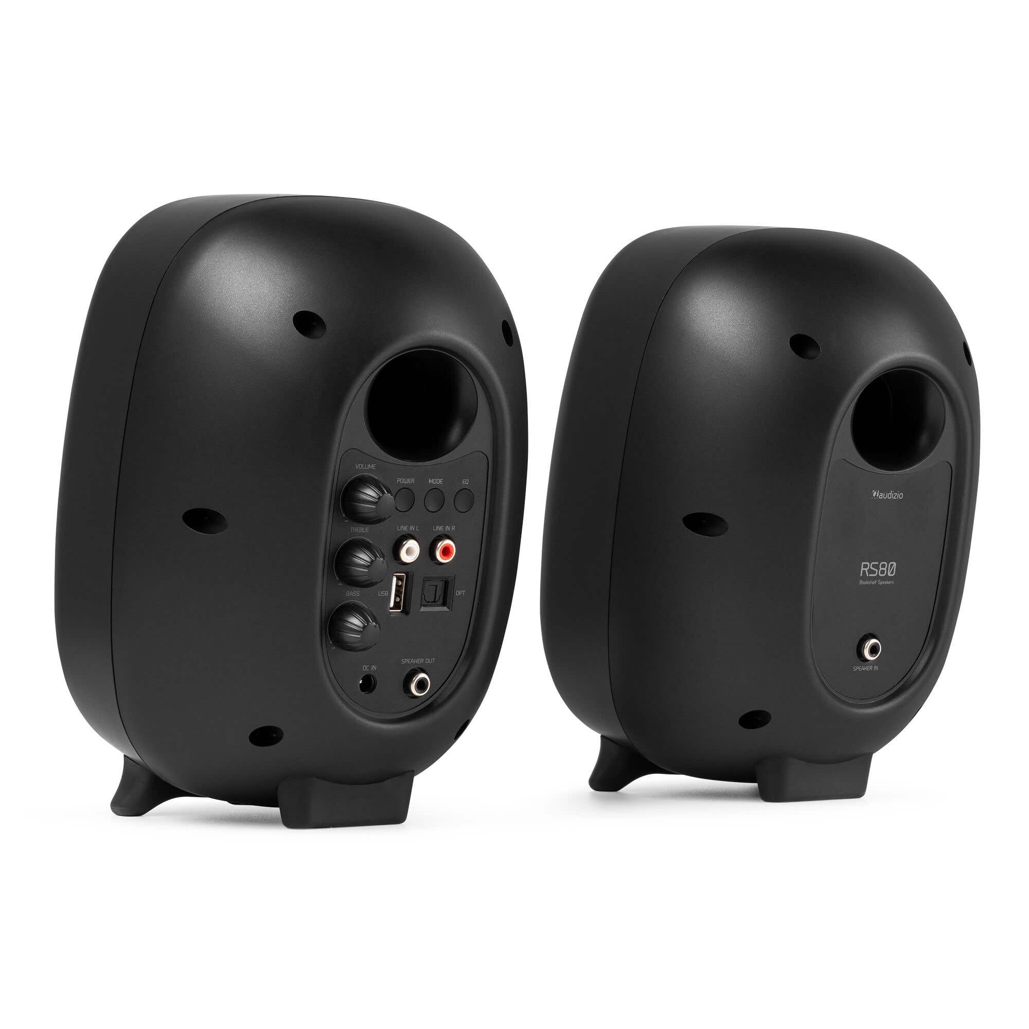 Audizio RS80 Aktiv Regallautsprecher - 160 Watt, 4" Woofer & 1" Tweeter, Bluetooth 5.0, Studio Monitor Lautsprecher, 40Hz-20kHz, PC Speaker, DJ Boxen für Desktop, Aktivboxen, Stereo Speaker