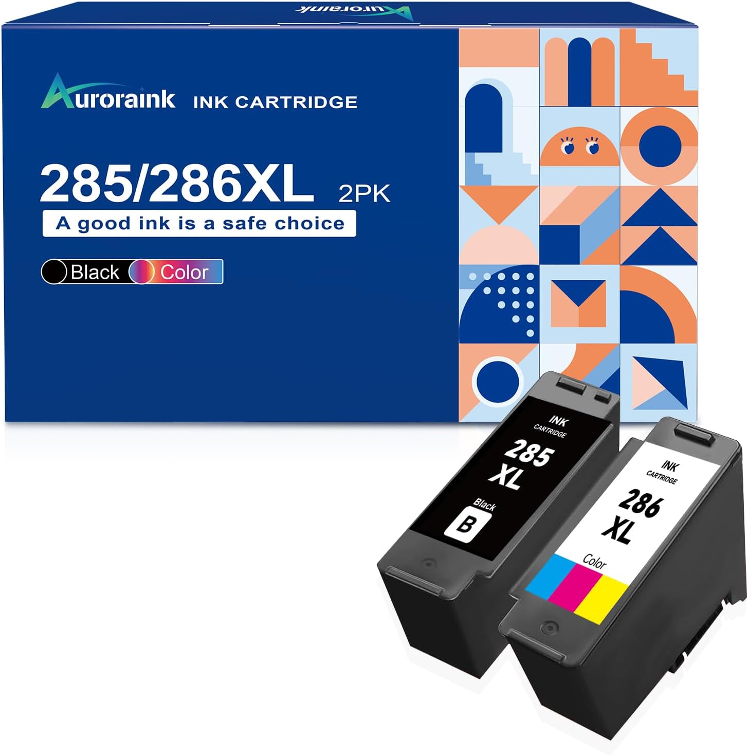 285XL 286XL Remanufactured Ink Cartridges Replacement for Canon 285 286 PG-285XL CL-286XL Ink Cartridges for Pixma TR7820, TS7720, TS7722 Inkjet Printer (Black and Color Combo Pack)
