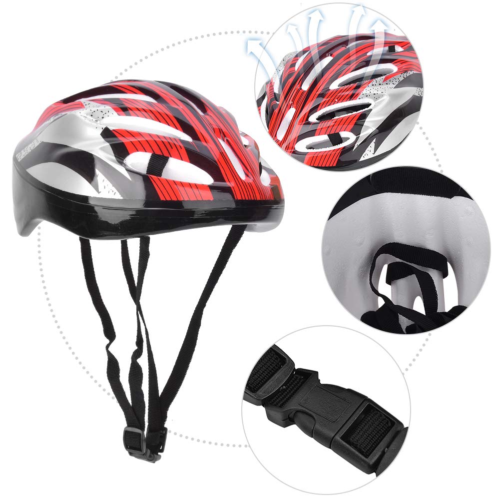 7 Stück Erwachsene Skating Schutzausrüstung Set, Kniepolster Ellenbogenpolster Handschuhe Helm, Roller Skating Helm Set für Erwachsene