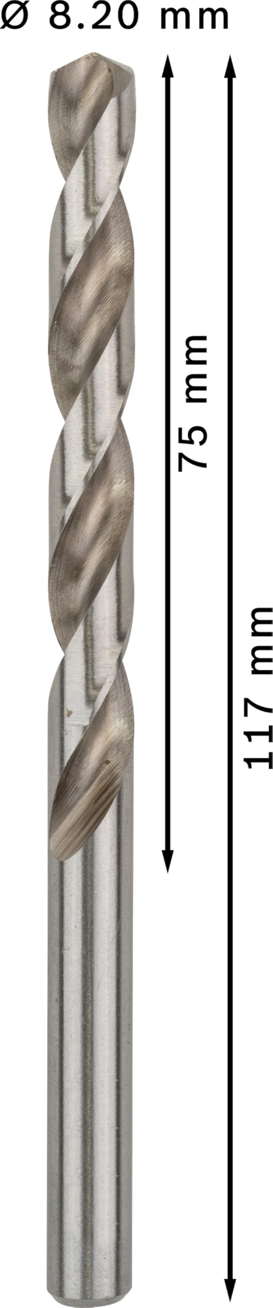 Bosch Punta per metallo HSS-G Ø 8,20 mm Professional Accessorio Trapano