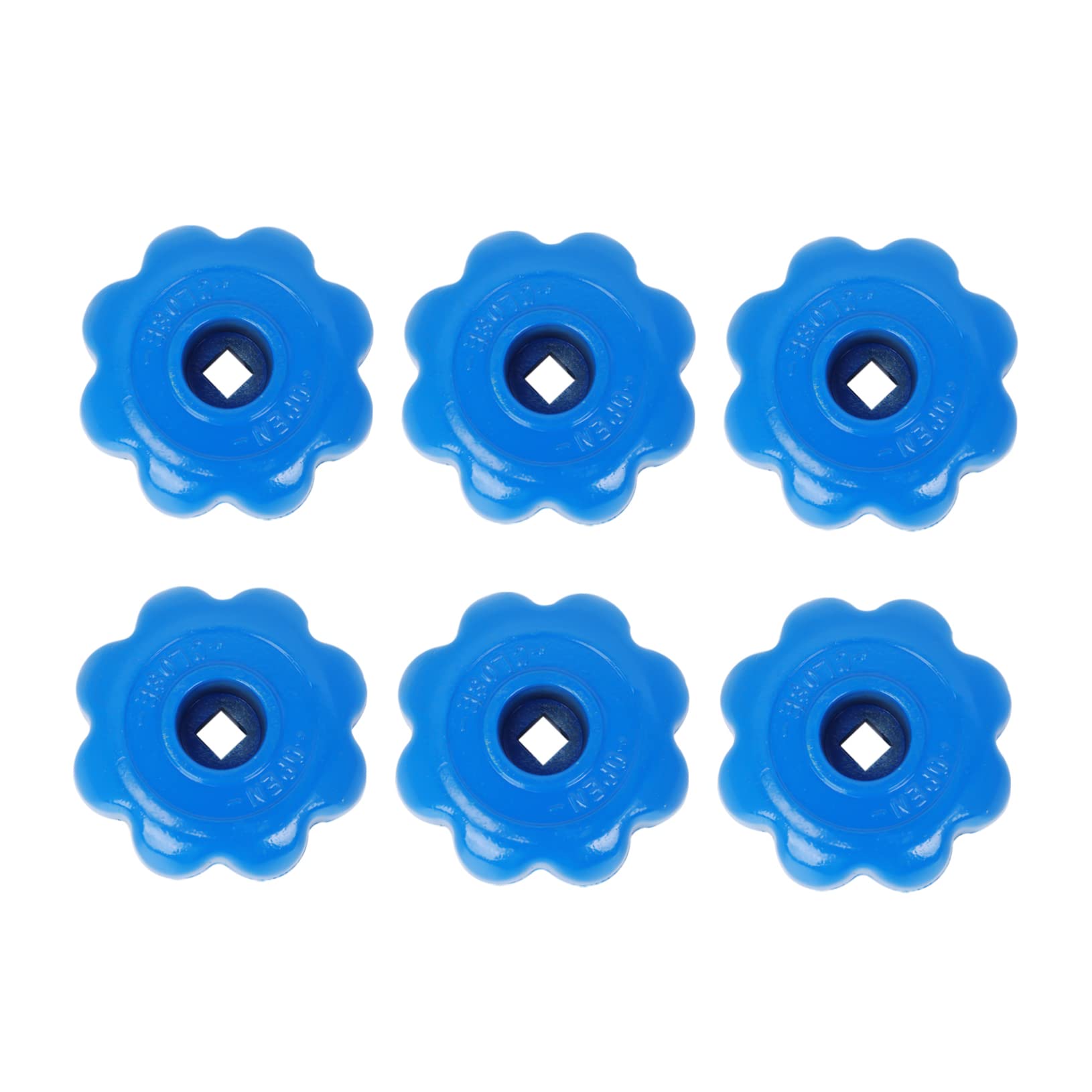 Holibanna Valve Hand Wheel Kit (6pcs) Round Blue Hand Wheels Valve Sealing Surface