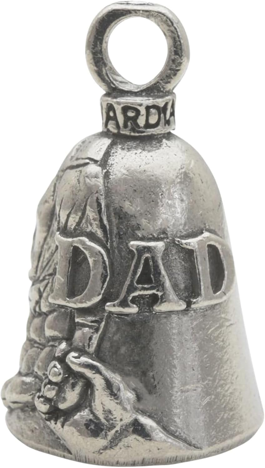 Guardian Bell Good Luck Bell w/Keyring & Black Gift Bag | Motorcycle Bell | Pewter | Good Luck Gift | Bike Bell | Made in USA