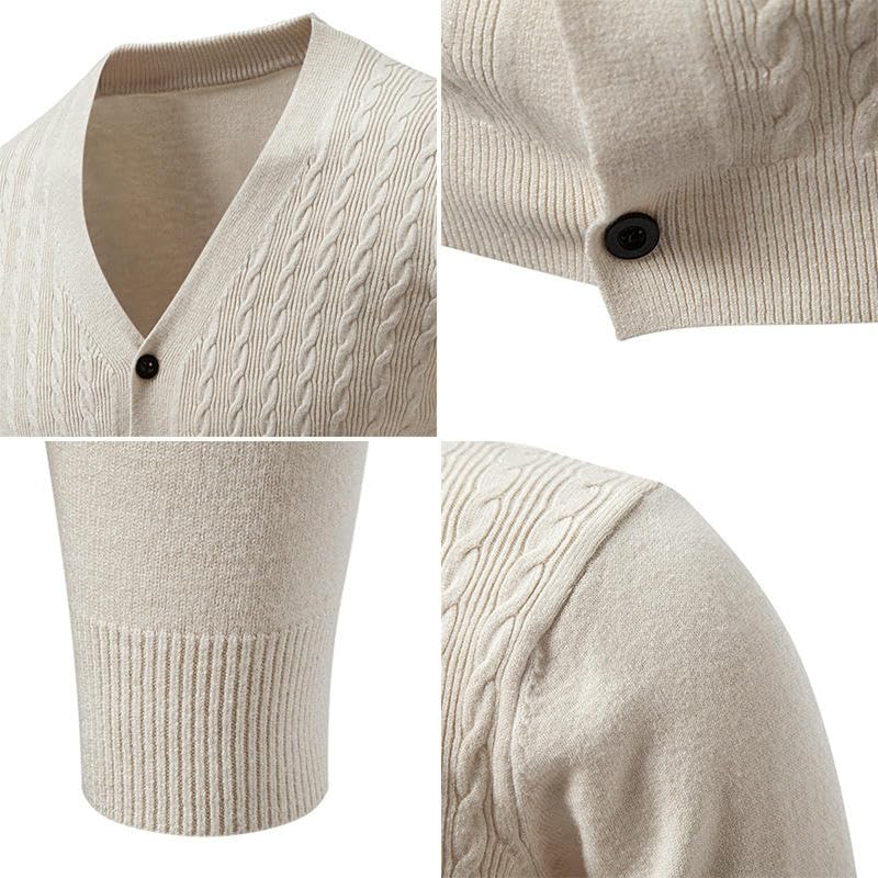 Cárdigan de punto para hombre en corte holgado y diseño versátil para entretiempo 4