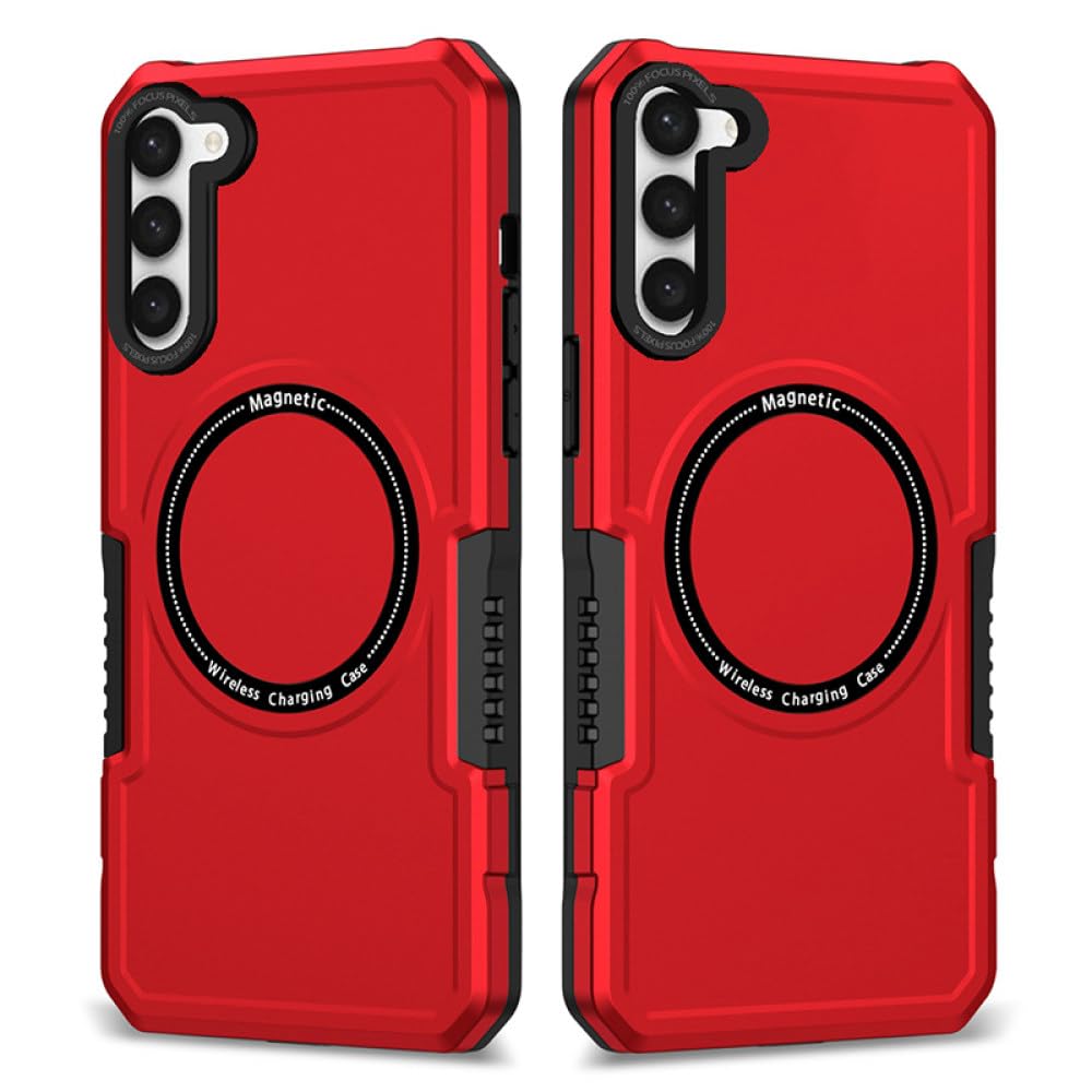Coque de protection magnétique rouge pour Samsung S23 Ultra et S22 S21 FE