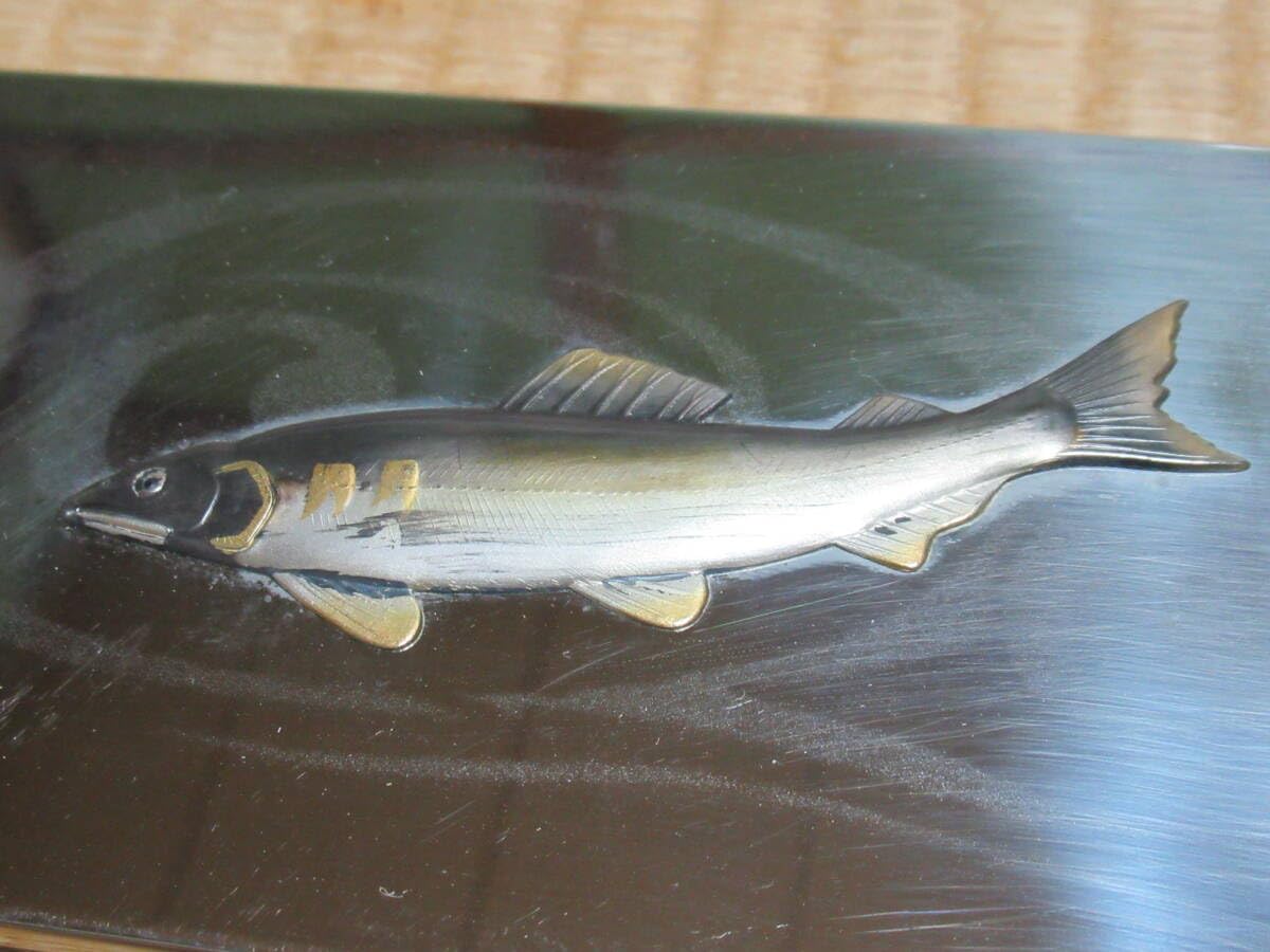 Amazon.co.jp: □ 1920年頃(大正時代)桐製共箱付！銀座和『鮎』金属製