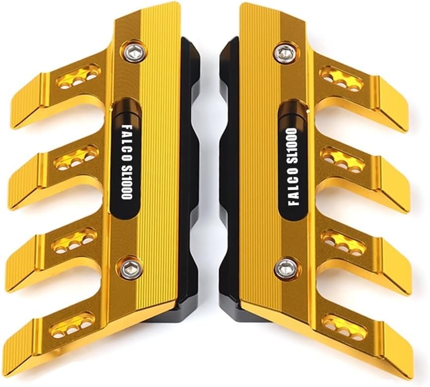 SCUUBE for Aprilia Falco SL1000 SL 1000 Motorcycle Fall Side Guard Front Fork Protector Front Fender Protection Block Side Guard CNC Aluminum Motorcycle Accessories (Color : Gold)