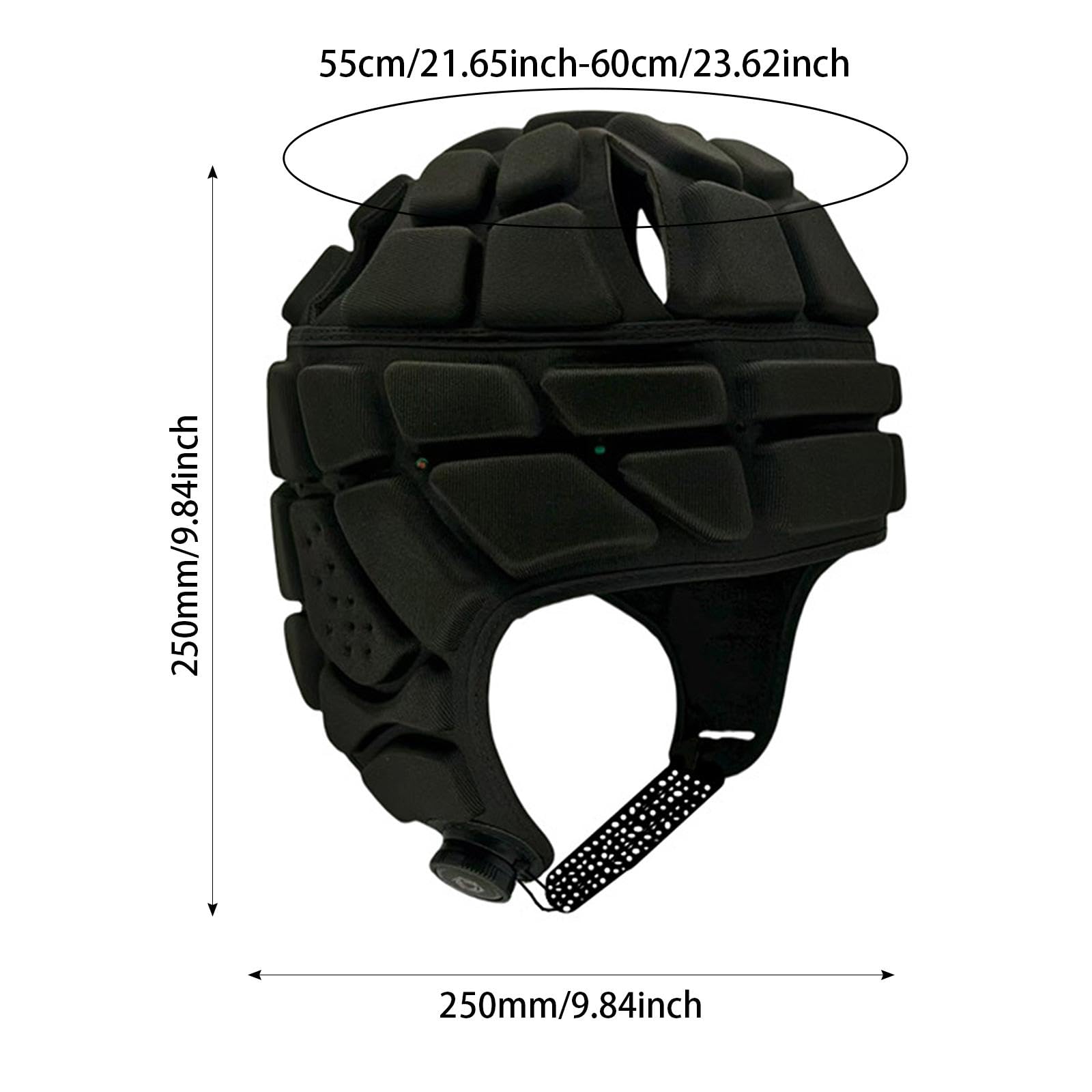 perfk Casco da Football Americano, Regolabile, con Imbottitura Morbida, per Hockey, Wrestling, Rugby, Adulti e Giovani.