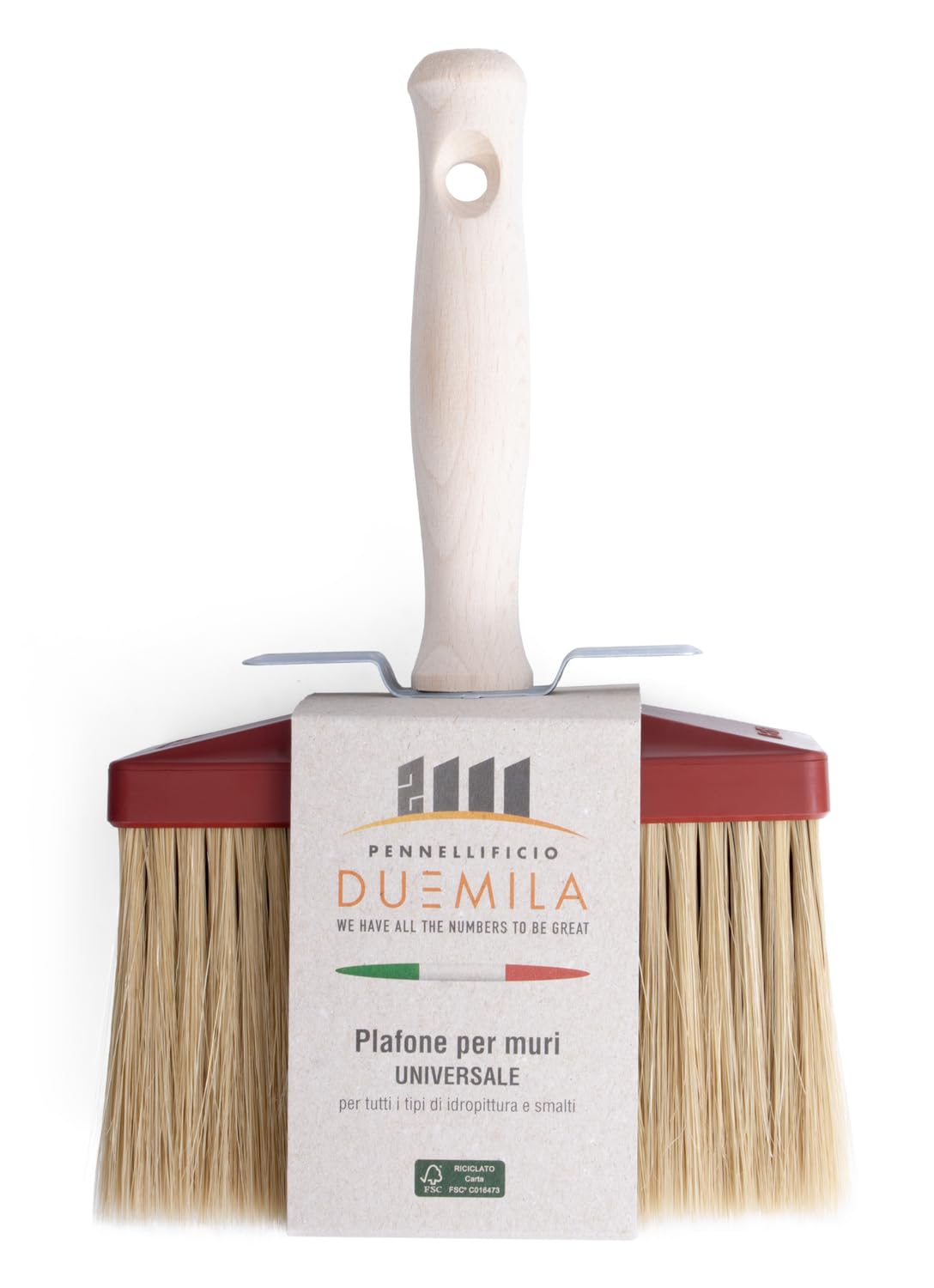 pennellificio 2000 Professional Ceiling Brush, Synthetic Hair, Brown and Burgundy, 6.5x16 cm