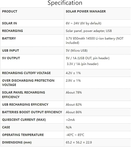 Miniatura 6 de Módulo de gestión de energía solar recargable para panel solar de 6V  24V, paneles solares de soporte, o cargador de batería del adaptador de