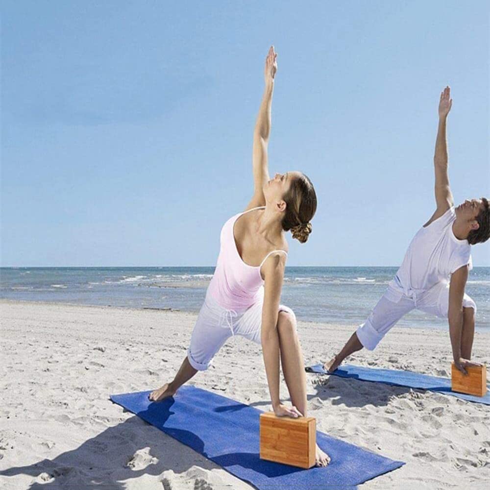 Bloques De Yoga De Bambú Ladrillos De Madera Maciza Yoga Block Rodillo De Espuma Liviano Entrenamiento De Ejercicios Gimnasia