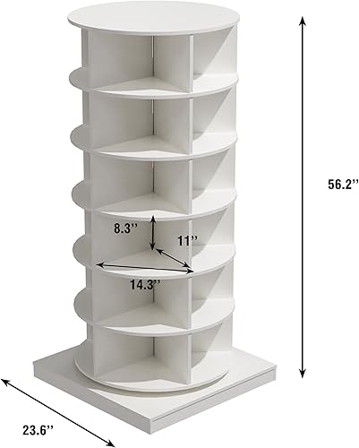 Miniatura 2 de Anwick Organizador giratorio de almacenamiento de 16 pares, zapatero giratorio de 4 niveles, zapatero giratorio Lazy Susan para sala de estar,