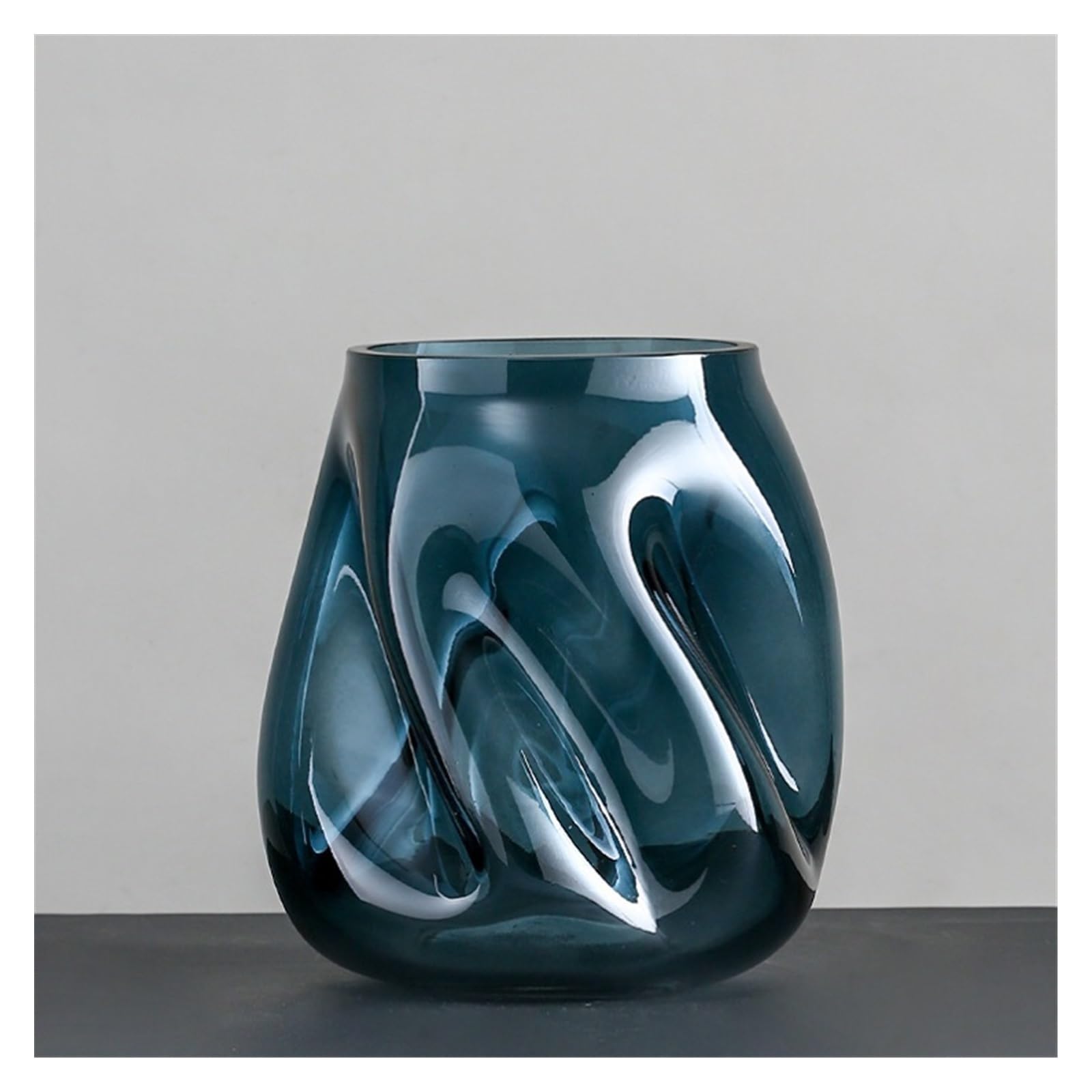 Vase hydroponique transparent en verre torsadé TUSUOD petit modèle pour déco créative