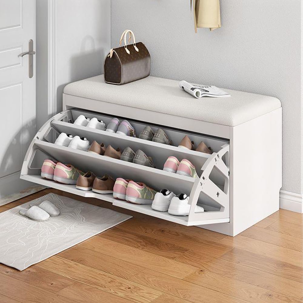Buy DUSALA DUALA Shoe Storage Bench with FlipDrawer, Hidden Shoe