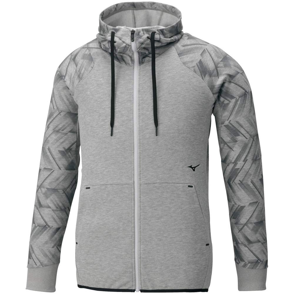 [Mizuno] トレーニングウェア フルジップフーディ 長袖 32MC0063 メンズ グレー杢 Mサイズ Amazon.co.jp: Mizuno 32MC0063 Men's Training Wear, Full Zip Hoodie